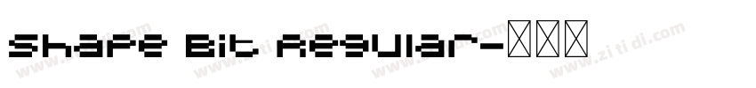Shape Bit Regular字体转换